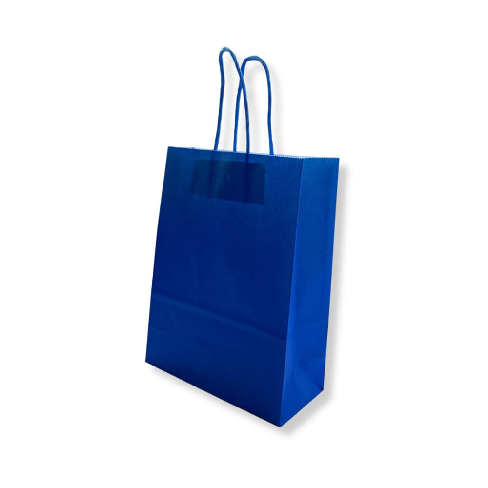 Saco 32x14x40cm Papel 100g c/Asas Azul Escuro 1un