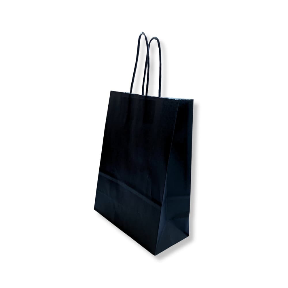 Saco 32x14x40cm Papel 100g c/Asas Preto 1un