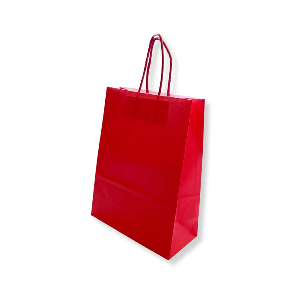 Saco 32x14x40cm Papel 100g c/Asas Vermelho 1un