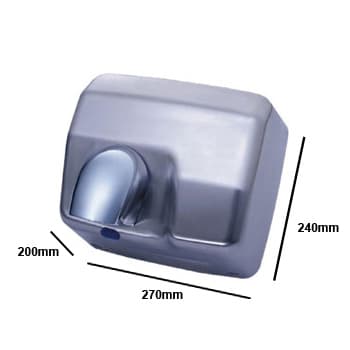 Secador de Mãos Elétrico com Sensor PW-250 2500W Aço Cromado