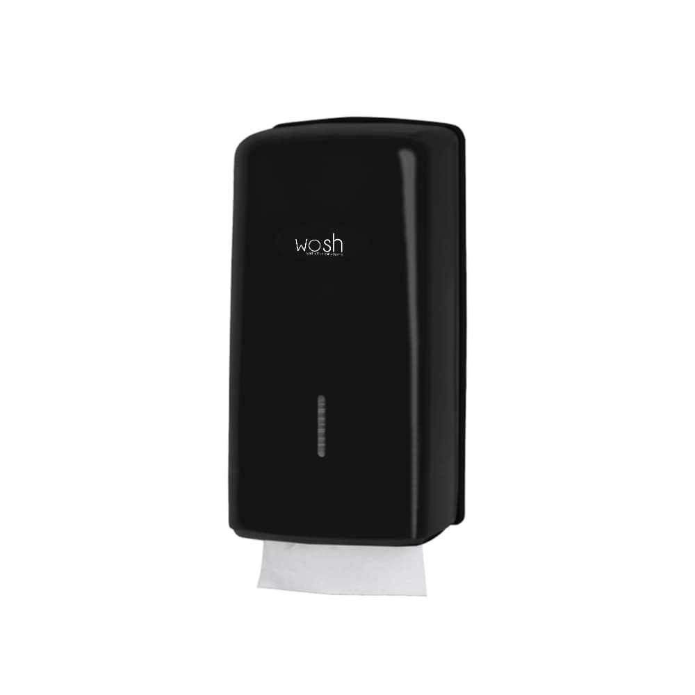 Dispensador Papel Higiénico Folha a Folha Wosh Preto