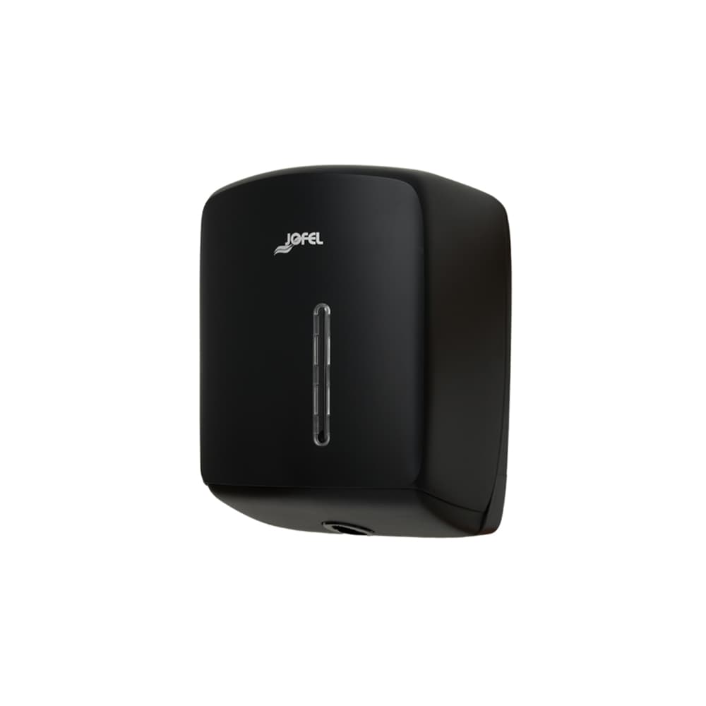 Dispensador Toalhas Rolo Extração Central Preto Mate