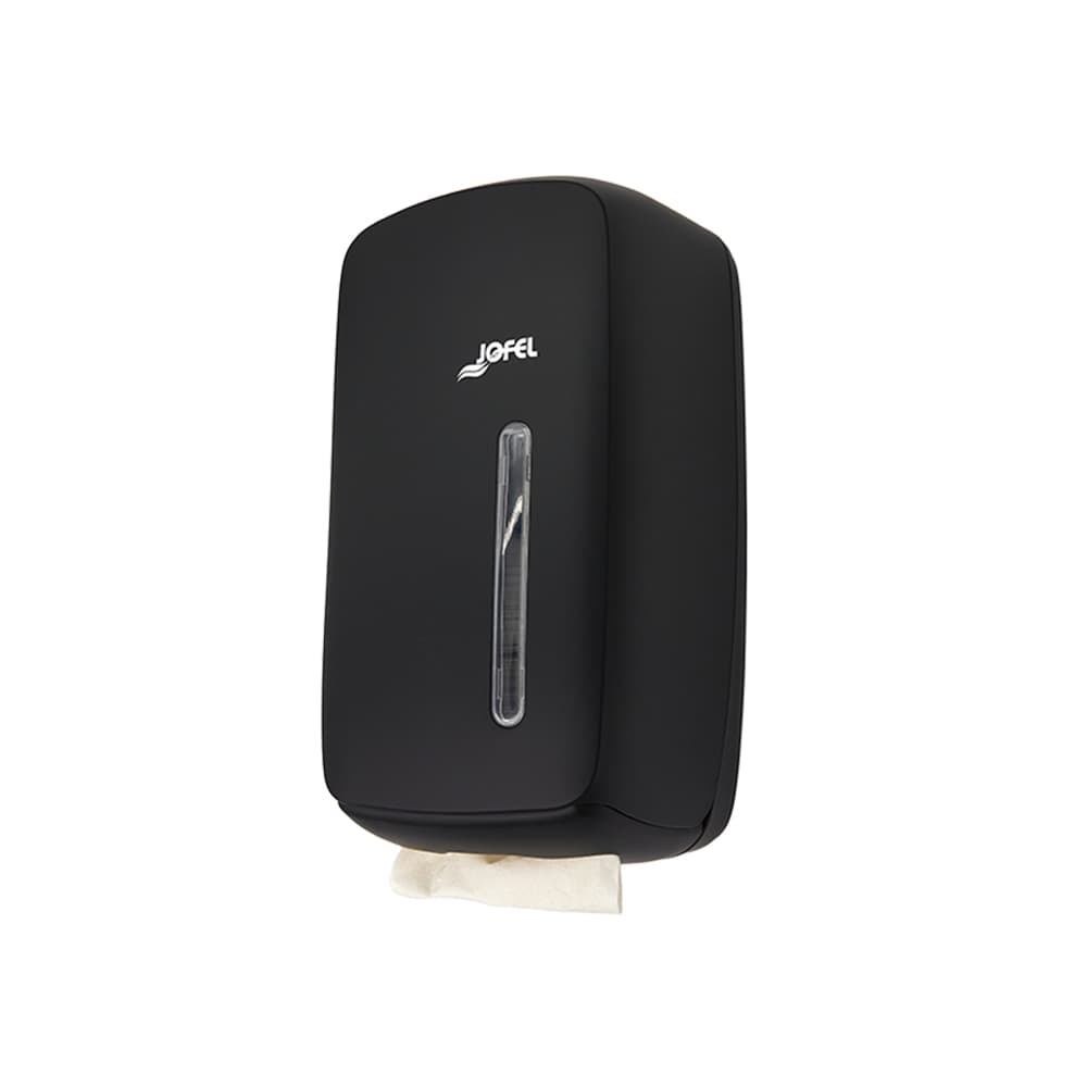 Dispensador Papel Higiénico Folha a Folha Jofel Preto Mate