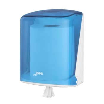 Dispensador Toalhas Rolo Extração Central Azul