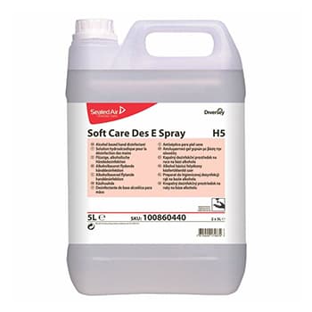 Desinfetante Soft Care DES e Spray H5 (base álcool) 5L