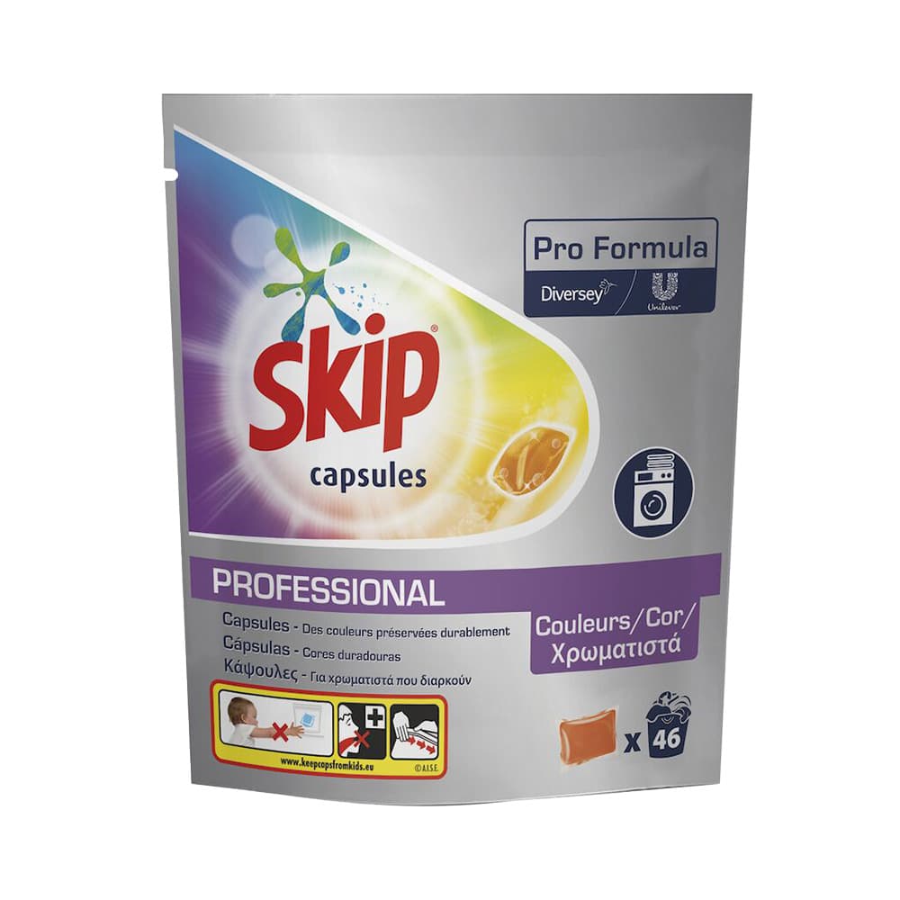 Detergente Cápsulas Máquina Roupa Skip Pro Color 46un