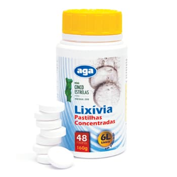 Lixivia em Pastilha Sólida (1 Pastilha p/ 6 Litros) 48un