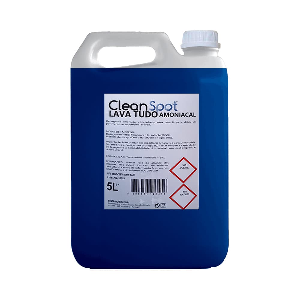 Detergente Cleanspot Lava Tudo Amoniacal 5L