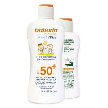 Protetor Solar SPF50+ Babaria Kids 200ml + After Sun 100ml
