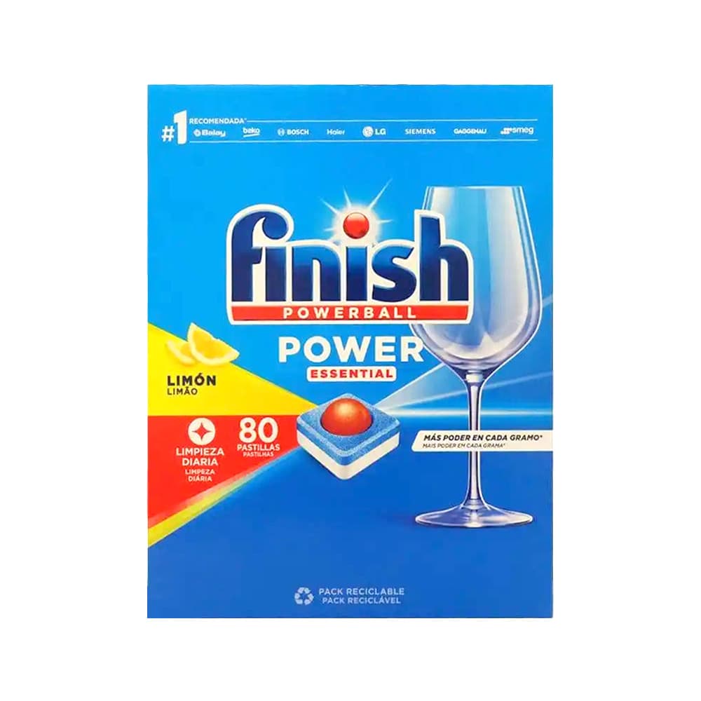 Detergente Máquina Loiça Pastilhas Finish Powerball 80un