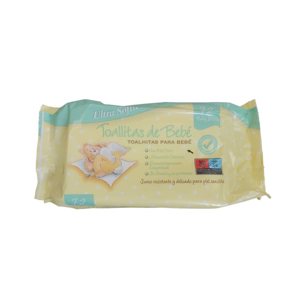 Toalhitas Ultra Softs Baby Aloe Vera 72un