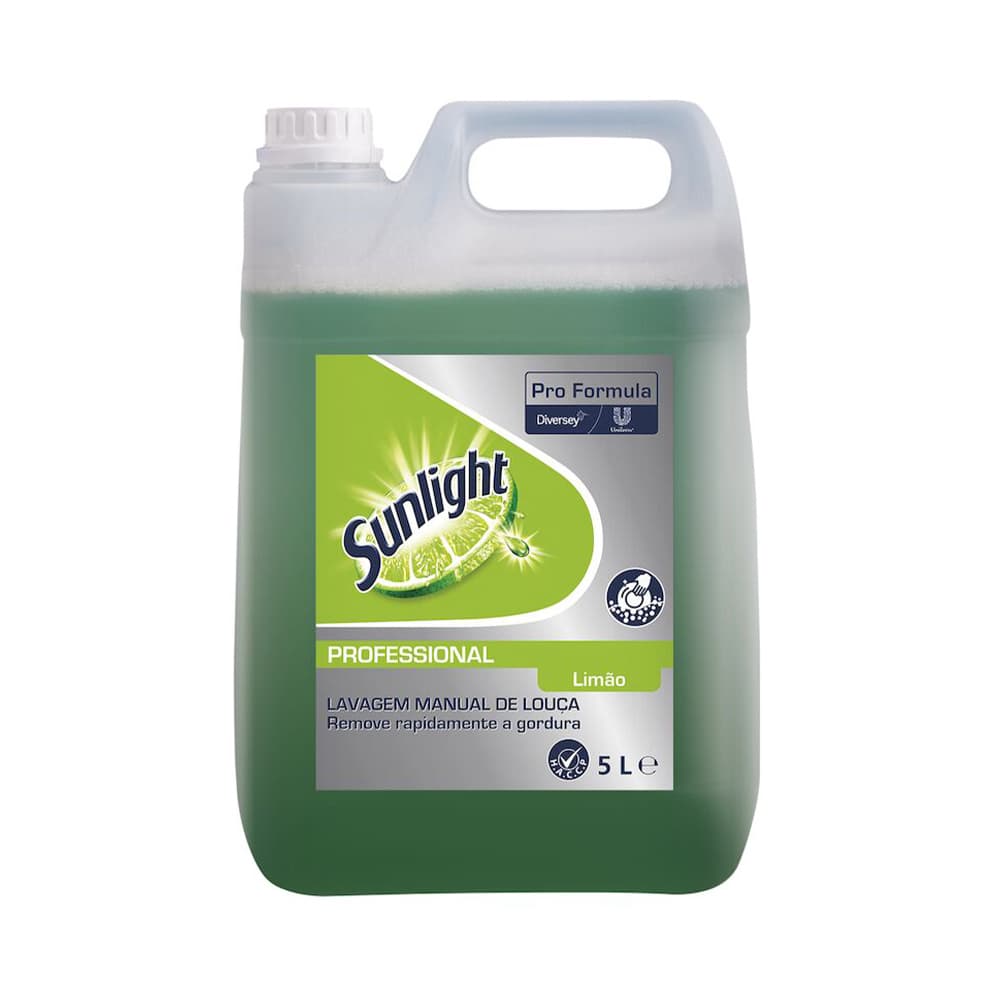 Detergente Manual Loiça Sunlight Pro Formula Limão Verde 5L