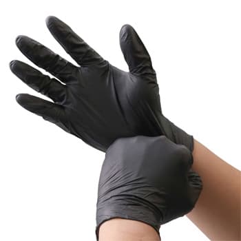 Luvas Nitrilo Tamanho S s/Pó Preto 100un