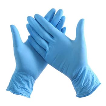Luvas Nitrilo Tamanho M s/Pó Azul 100un