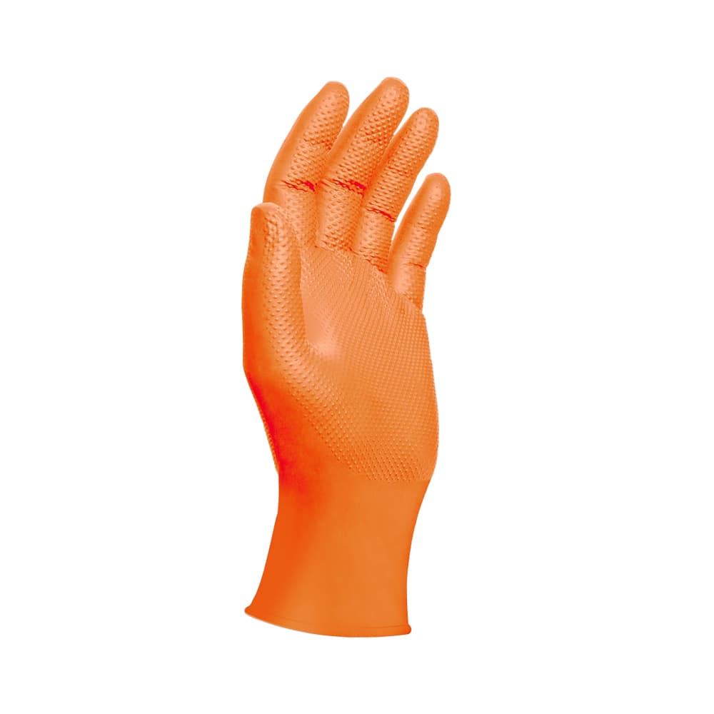 Luvas Nitrilo Tamanho L s/Pó Laranja 100un