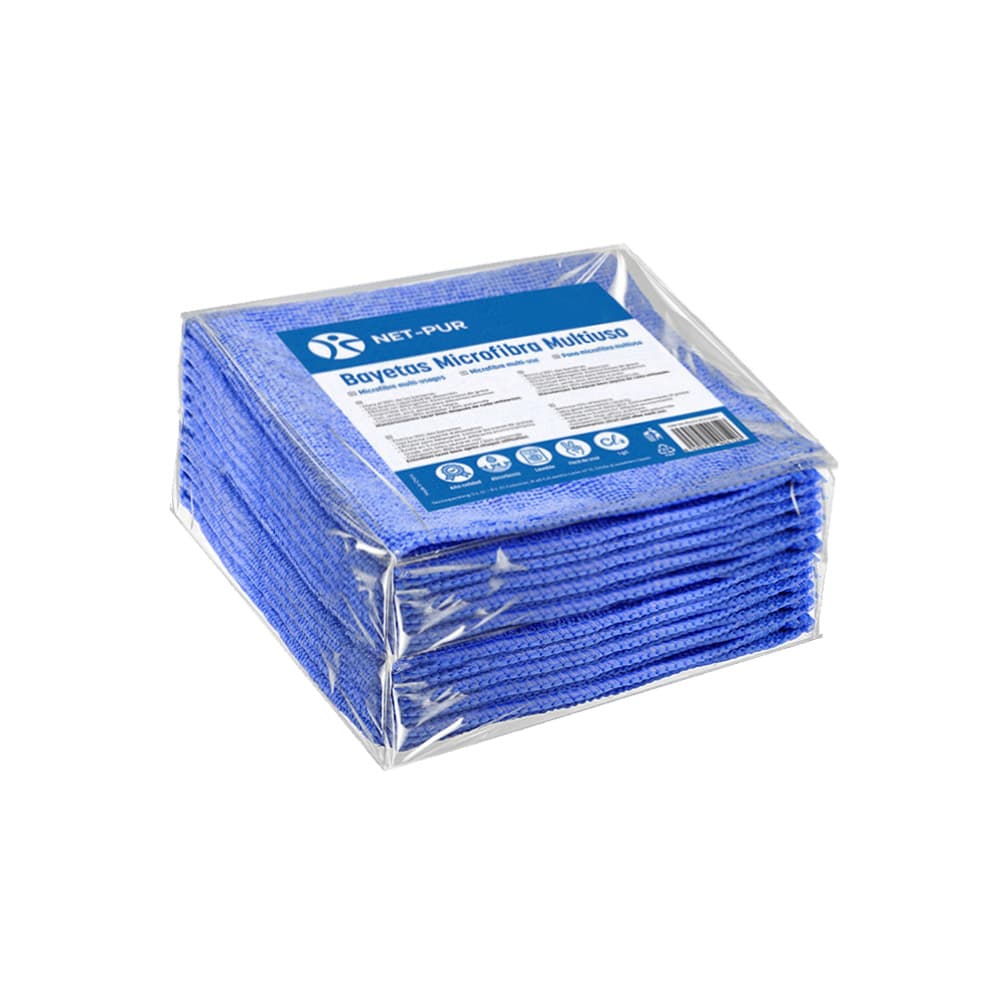 Pano Microfibra 30x40cm 280g Terry Azul Pack 10un