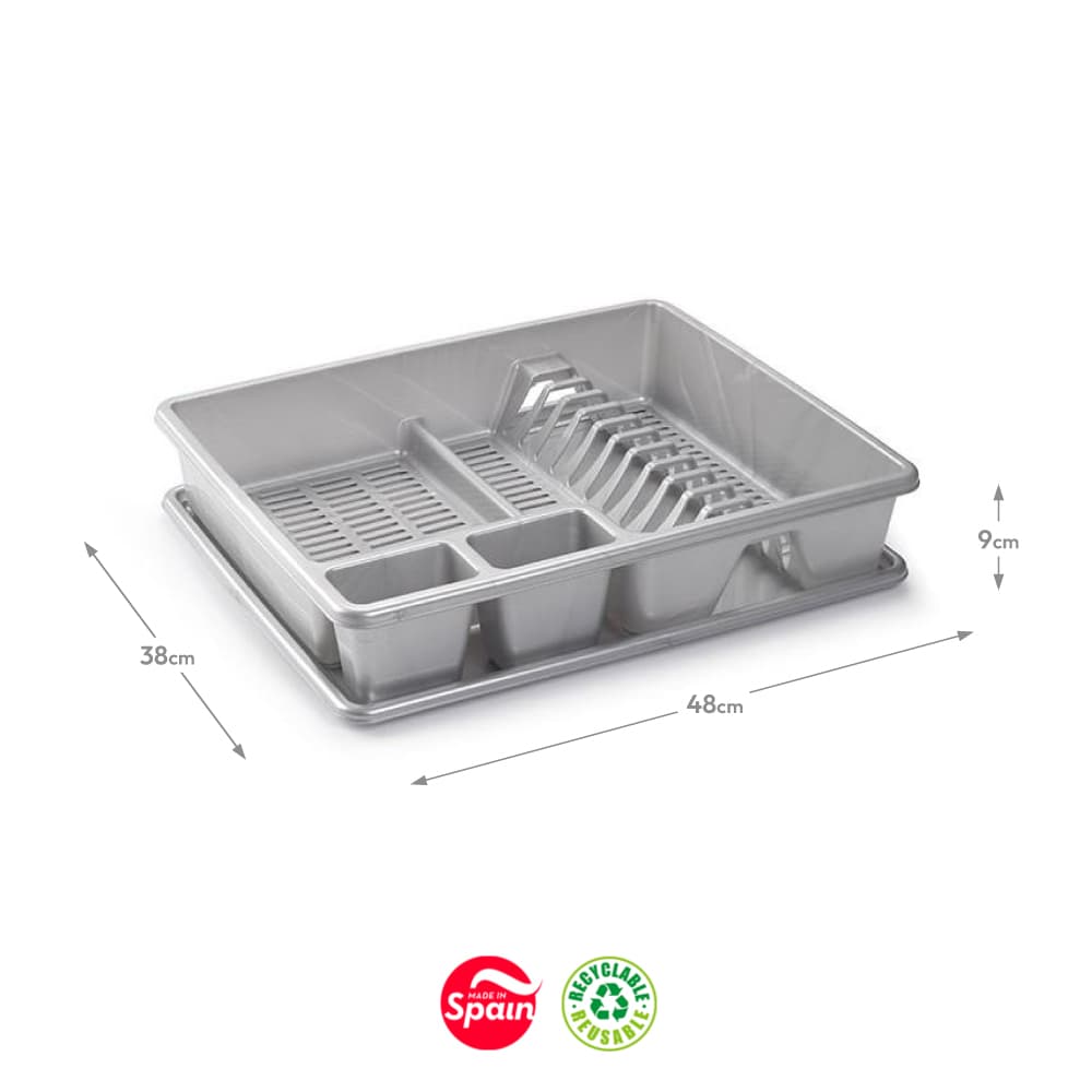 Escorredor Loiça 48x38x9cm Prata