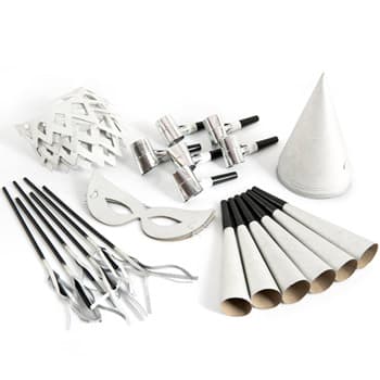 Sortido Festas Prateado para 6 pessoas