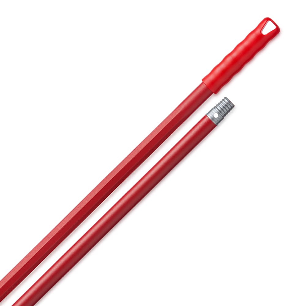 Cabo Esfregona/Vassoura/Mopa Alumínio Vermelho c/Rosca 1.40m