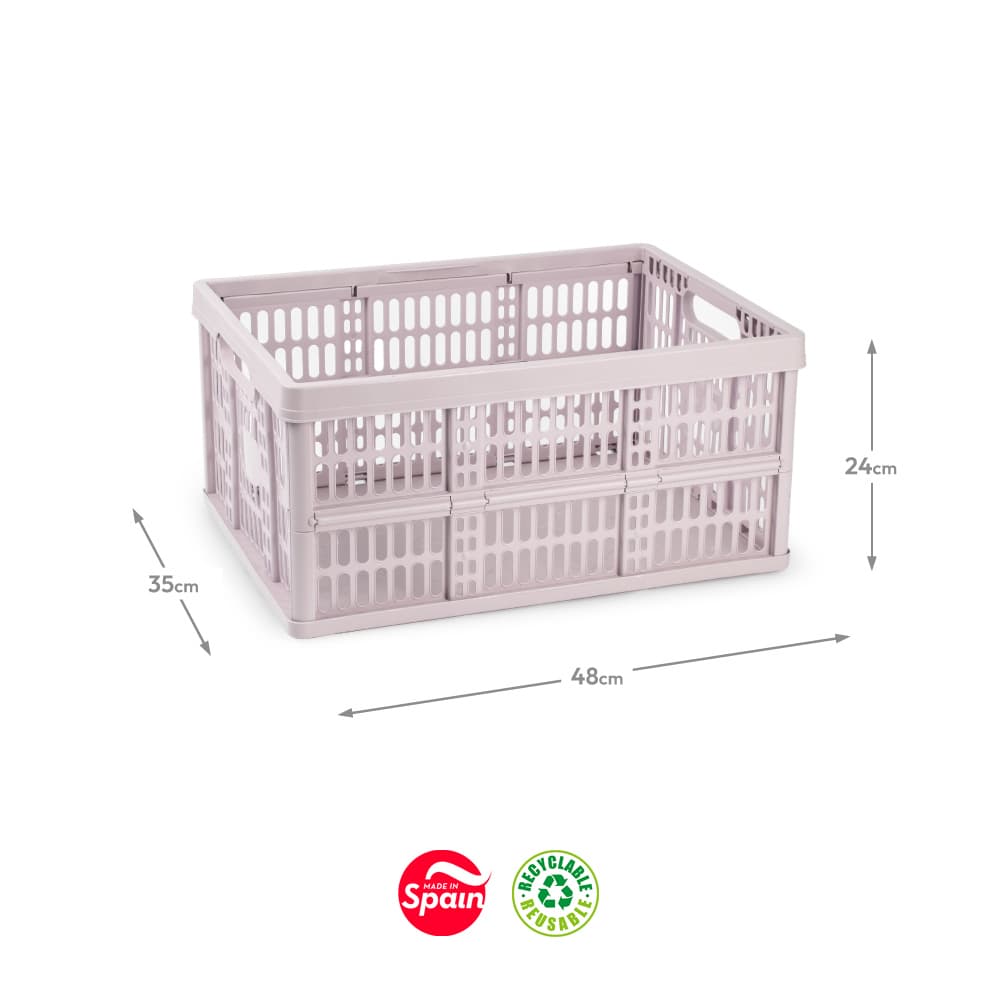 Caixa Dobrável Arrumação 48x35x24cm 32L Sortido