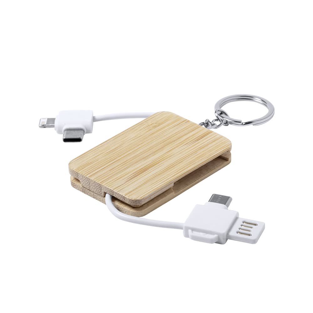 Cabo Carregador Porta-Chaves USB-A MicroUsb USB-C Lightning