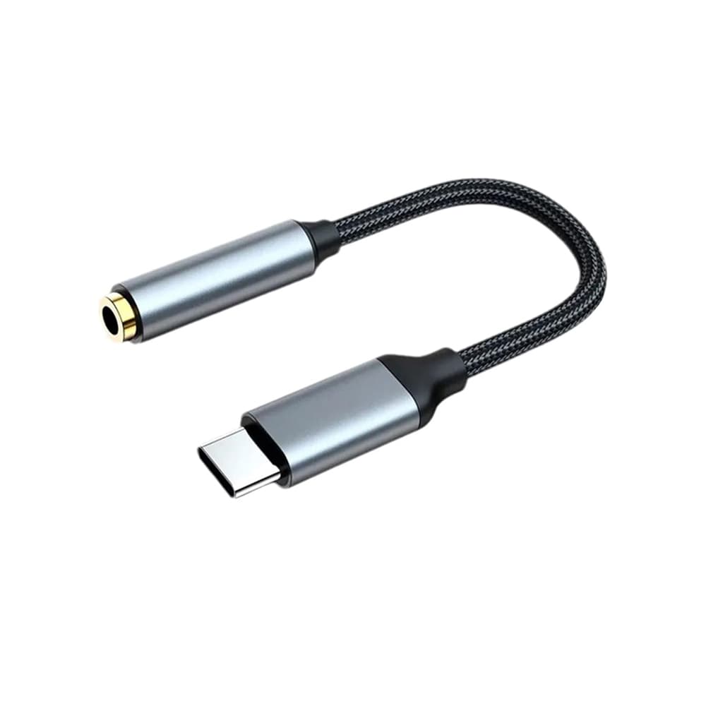 Adaptador Áudio USB-C para Jack 3,5mm Fêmea Preto