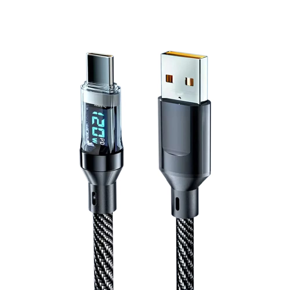 Cabo USB-A 3.0  PD 120W para USB-C com Display 1m
