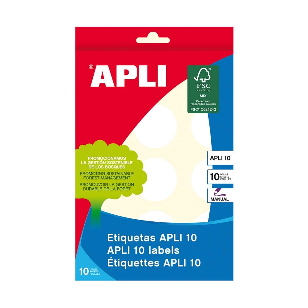 Etiquetas Redondas 32mm Branco Apli 1630 150un