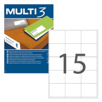 Etiquetas 070x050,8mm 100Fls Multi3 1500un