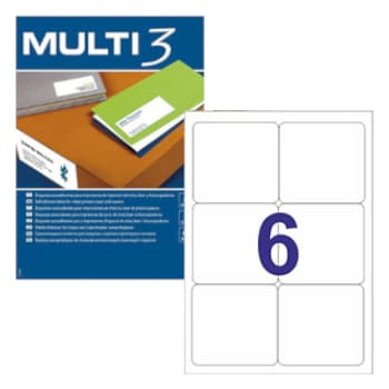 Etiquetas 099,1x093,1mm 100Fls A4 Multi3 600un