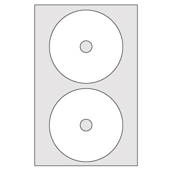 Etiquetas 117mm Multi3 para CD ou DVD 100 folhas 200un