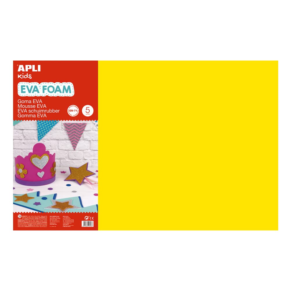 Placa de Cor Musgami Amarelo 40x60cm 2mm 5Fls