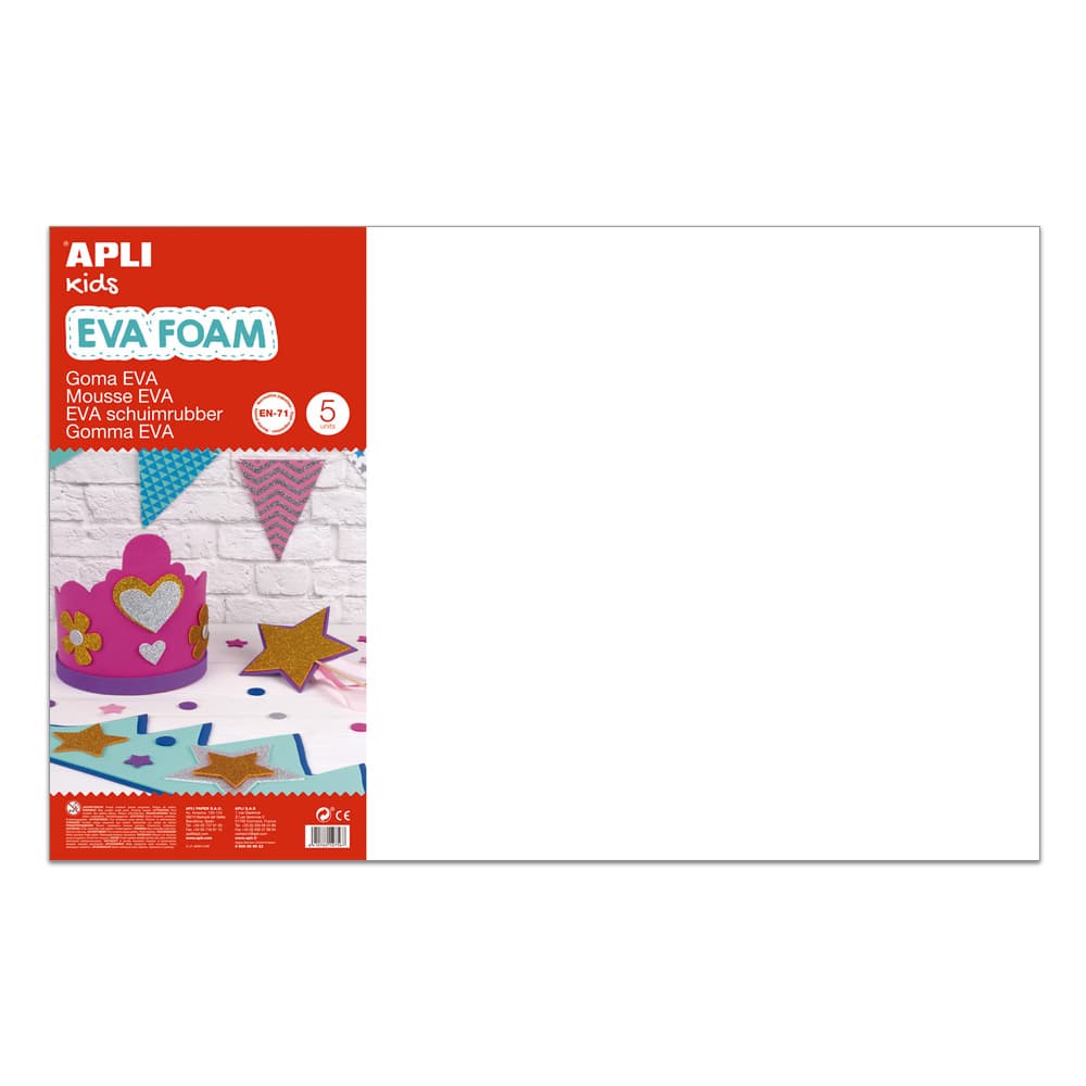 Placa de Cor Musgami Branco 40x60cm 2mm 5Fls