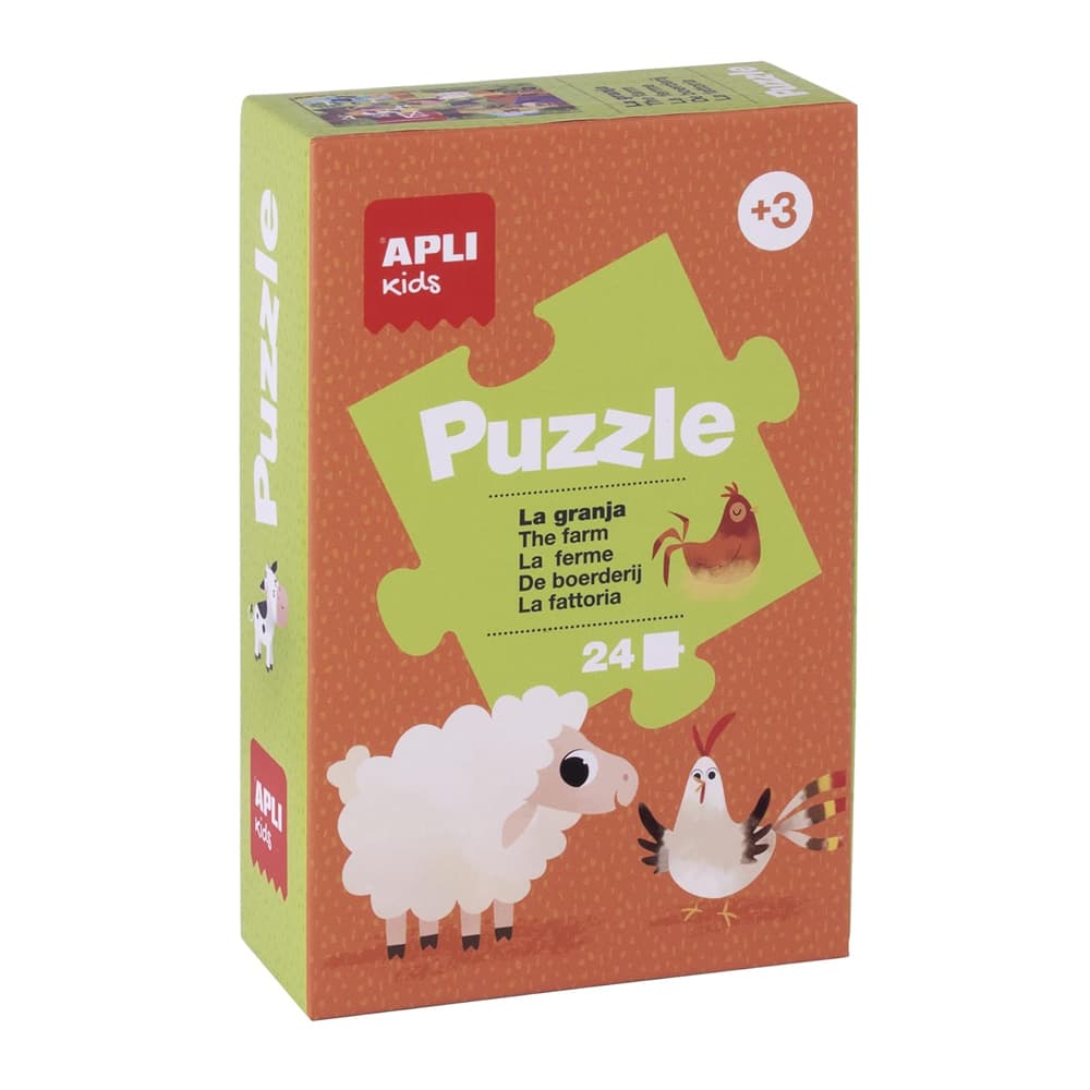 Jogo Puzzle Apli Kids Tema A Fazenda 24 Peças