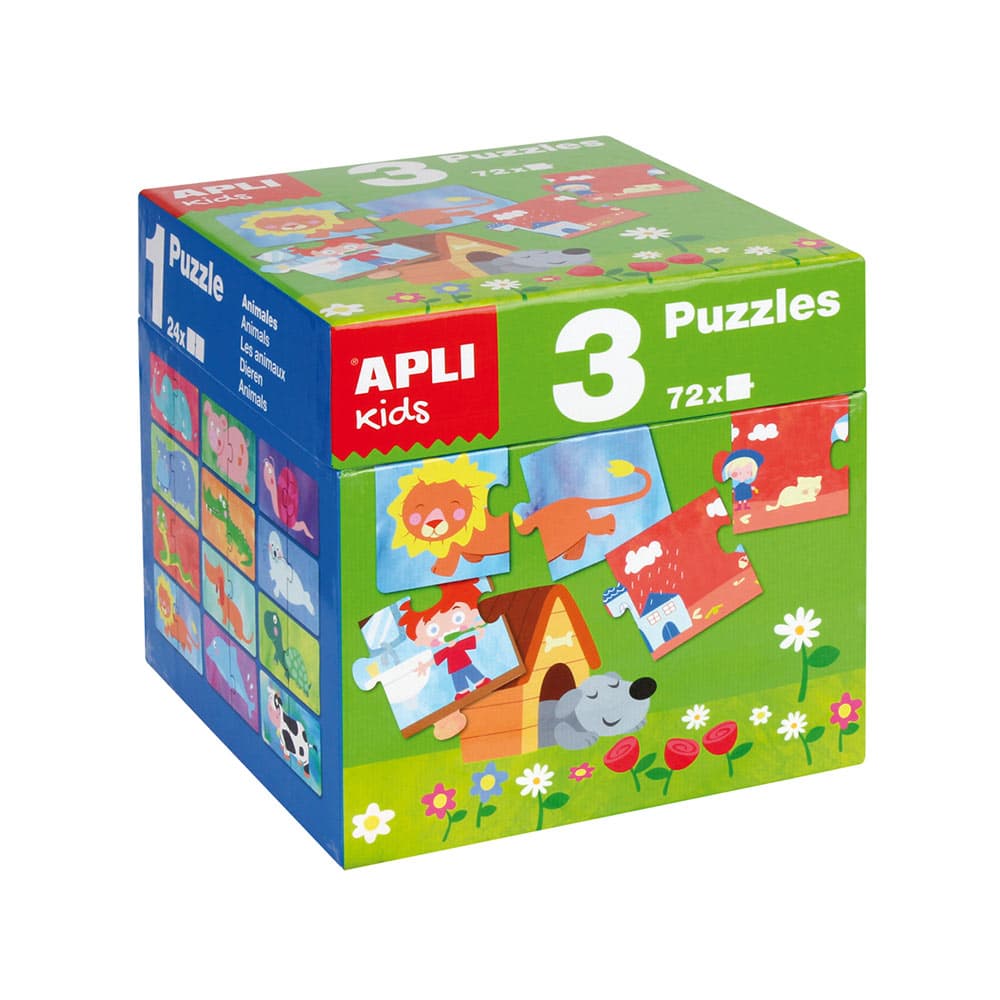 Jogo Puzzle Apli Formato Cubo 3x24 Peças