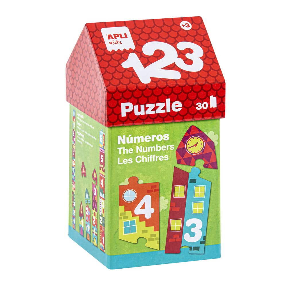 Jogo Puzzle Apli Casinha 1, 2, 3 Números 30 Peças