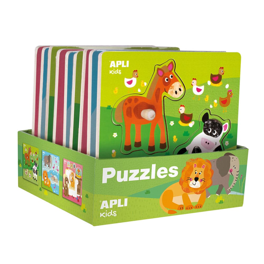 Puzzles Animais Cx Expositor 9un