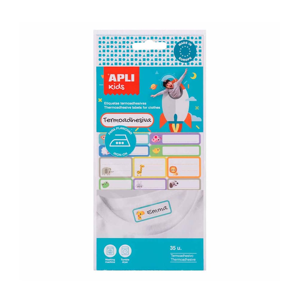 Etiquetas Termoadesivas Têxteis Apli Kids