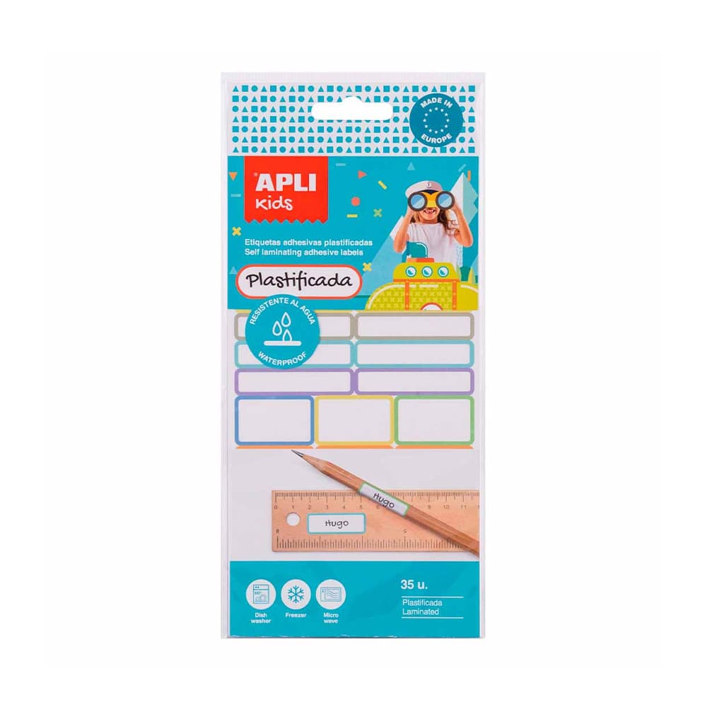 Etiquetas Adesivas Identificativas Plastificadas Apli Kids