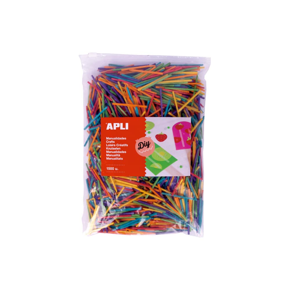 Mini Palitos de Madeira Cores Sortidas 1500un