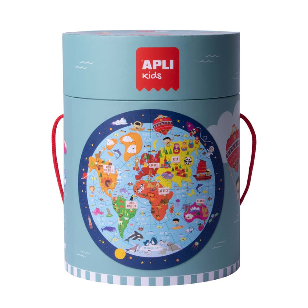 Jogo Educativo Puzzle Apli Mapa Mundo 48 Peças