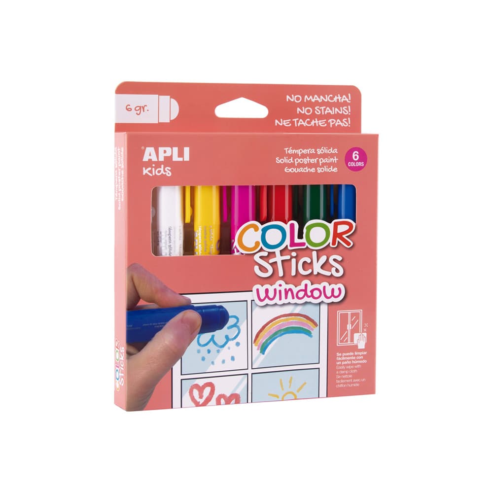 Kit Decoração Color Sticks Janelas 6 Cores Apli Kids