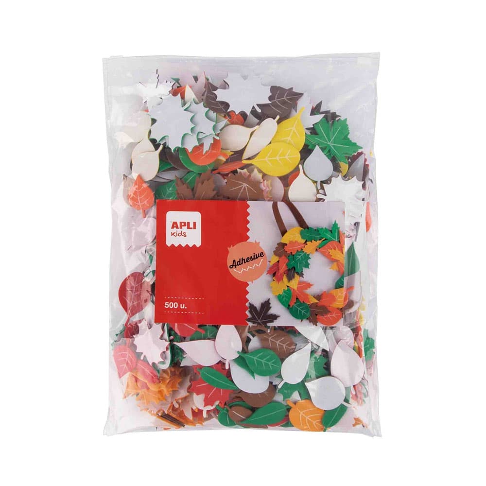 Folhas Adesivos Goma Eva Cores Sortidas 500un