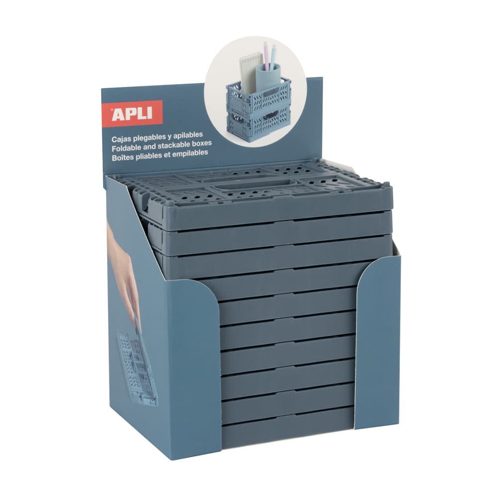 Caixas Desmontáveis Apli Azul Royal Expositor10un