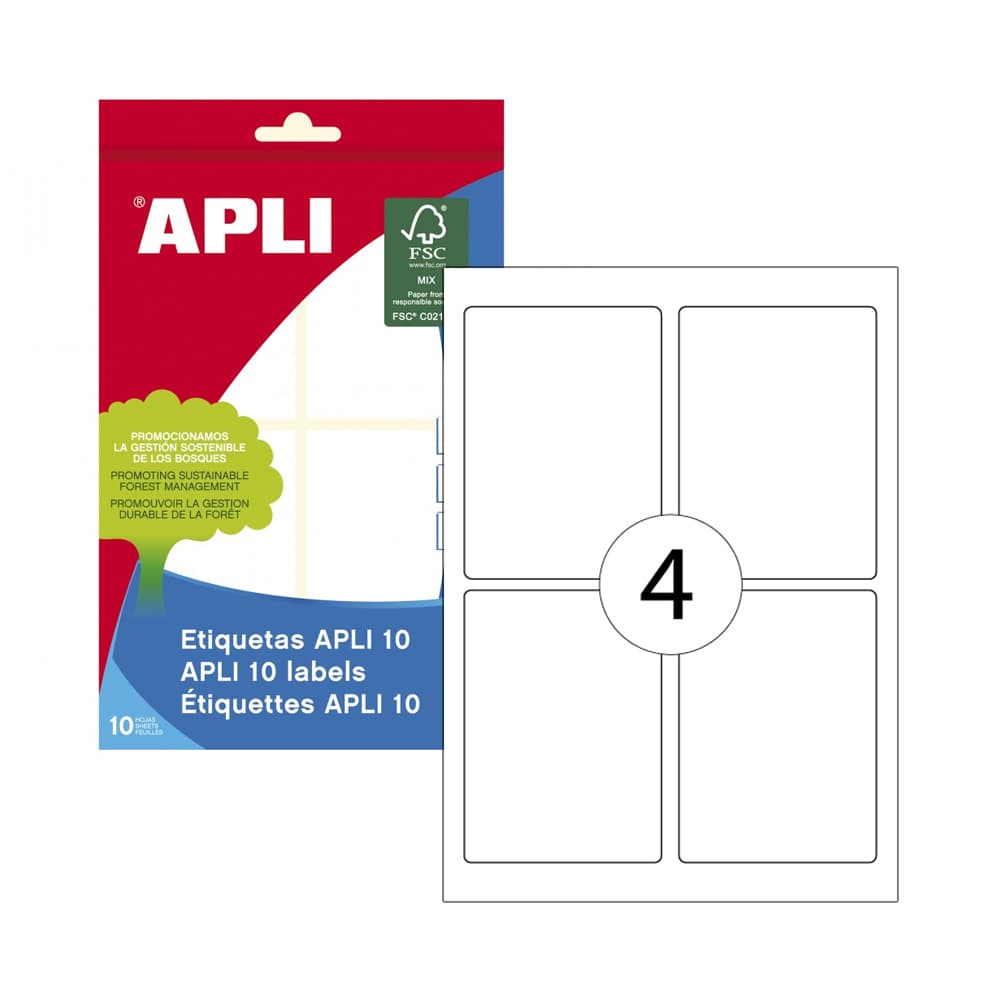 Etiquetas 050x70mm 10Fls 01657 Apli 40un
