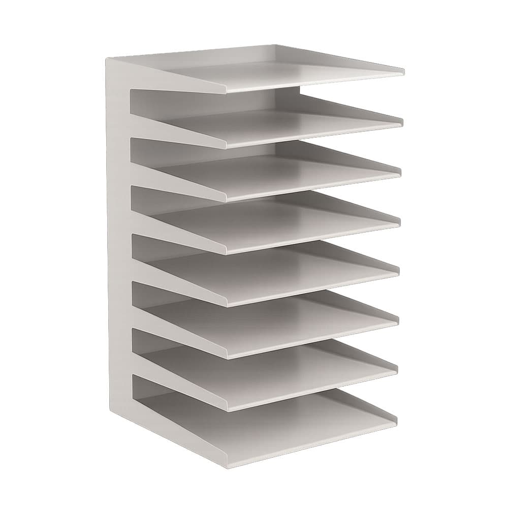 Conjunto 8 Tabuleiros Metálicos Cinza