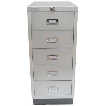 Móvel Metal com Fecho 673x279x429mm com 5 Gavetas Silver