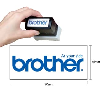 Carimbo 40x90mm Azul Brother PR4090E6P 6un