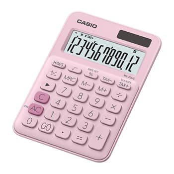 Calculadora Secretária Casio MS20UCPK Rosa 12 Dígitos