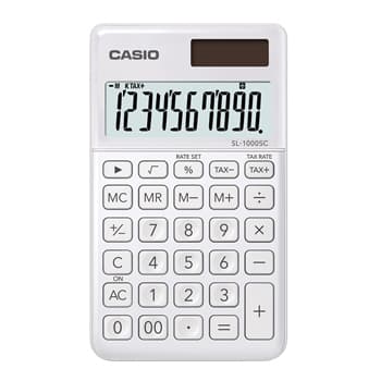 Calculadora de Bolso Casio SL1000SCWE Branco 10 Digitos